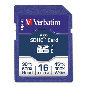 Verbatim® 16gb Pro 600x Sdhc Memory Card, Uhs-i V30 U3 Class 10 freeshipping - TVN Wholesale